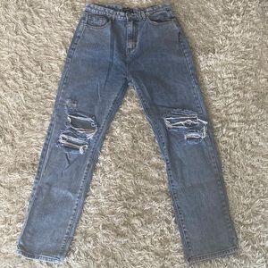 High rise boyfriend jeans